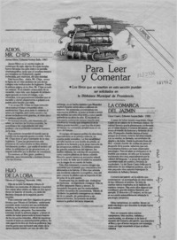 Para leer y comentar  [artículo].