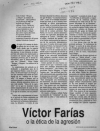 Víctor Farías o la ética de la agresión  [artículo] Abelardo Linares.