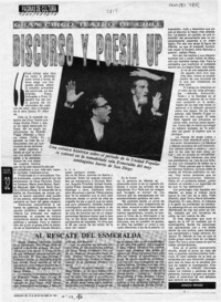 Discurso y poesía UP  [artículo] Ignacio Iñíguez.