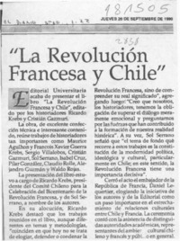 "La Revolución francesa y Chile"  [artículo].