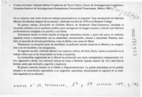 Varios autores, "Gabriela Mistral"  [artículo] Haydée Ahumada Peña.