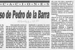 El regreso de Pedro de la Barra  [artículo] M. S.