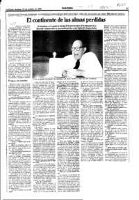 El continente de las almas perdidas  [artículo] Antonio Martínez.