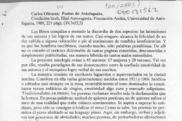 Poetas de Antofagasta  [artículo] Juan Antonio Massone.