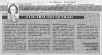 Cuál fracaso escolar?  [artículo] M. Teresa Herreros.