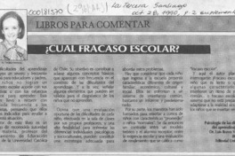 Cuál fracaso escolar?  [artículo] M. Teresa Herreros.