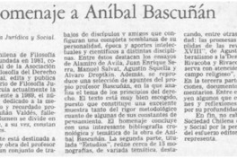 Homenaje a Aníbal Bascuñán