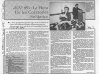 "KM 69", la hora de los corazones solitarios  [artículo] Paula Véliz G.