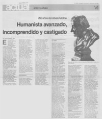 Humanista avanzado, incomprendido y castigado