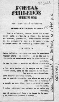 Poetas chilenos de nuestro siglo  [artículo] Juan Guixé Cañizares.