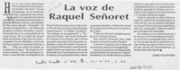 La voz de Raquel Señoret  [artículo] Jaime Valdivieso.