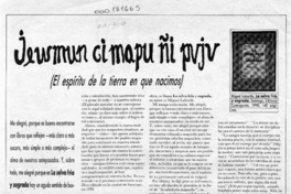 El espíritu de la tierra en que nacimos  [artículo] Elicura Chihuailaf.