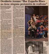 Desiderio Arenas, "Bar Zeppelin blues no tiene ninguna pretensión de realismo"