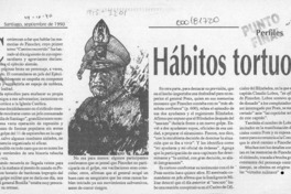 Hábitos tortuosos  [artículo] Archivero.