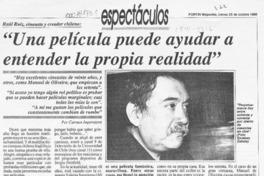 "Una película puede ayudar a entender la propia realidad"  [artículo] Carmen Imperatore.