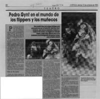 Pedro Gynt en el mundo de los flippers y los muñecos