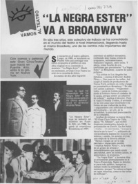 "La Negra Ester" va a Broadway  [artículo].