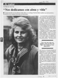 "Nos dedicamos con alma y vida"  [artículo] Consuelo Larraín.