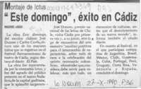 "Este domingo", éxito en Cádiz  [artículo].