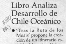 Libro analiza desarrollo de Chile oceánico  [artículo].
