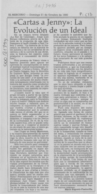 "Cartas a Jenny", la evolución de un ideal  [artículo] María Eugenia Fontecilla.