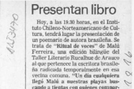 Presentan libro  [artículo].