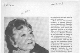 Adiós a María  [artículo] Pedro J. Labra.