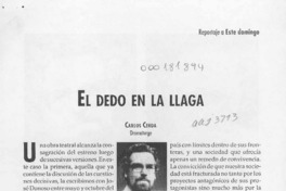 El dedo en la llaga  [artículo] Carlos Cerda.