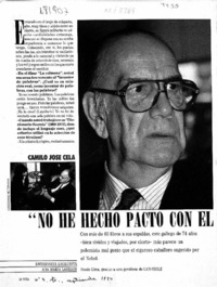 "No he hecho pacto con el demonio -- todavía"  [artículo] Ana María Larraín.