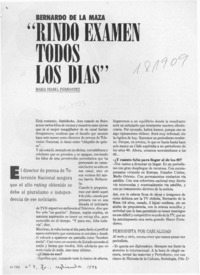 "Rindo examen todos los días"  [artículo] María Isabel Fernández.