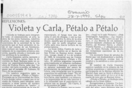 Violeta y Carla, pétalo a pétalo  [artículo] María Eugenia Fontecilla.