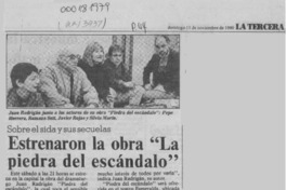 Estrenaron la obra "La piedra del escándalo"  [artículo].