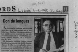 Don de lenguas  [artículo].