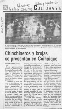 Chinchineros y brujas se presentan en Coihaique  [artículo] Valentín Alvarez.