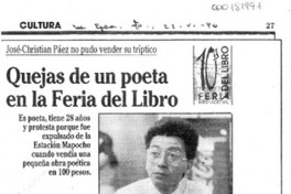 Quejas de un poeta en la Feria del Libro  [artículo].