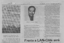 Ceremonia de lanzamiento del libro "Historia de Los Andes"  [artículo].