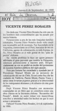 Vicente Pérez Rosales  [artículo] Fap.