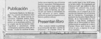 Presentan libro  [artículo].