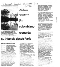 Un colombiano recuerda su infancia desde París  [artículo] Julio Olaciregui.