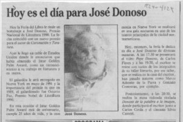 Hoy es el día para José Donoso  [artículo].