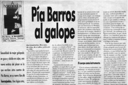 Pía Barros al galope