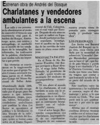 Charlatanes y vendedores ambulantes a la escena