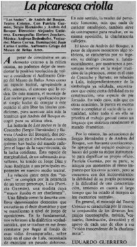 La picaresca criolla