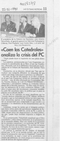 "Caen las catedrales" analiza la crisis del PC