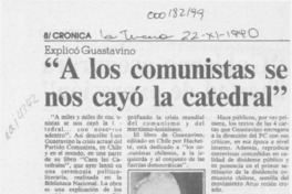 "A los comunistas se nos cayó la catedral"