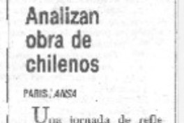 Analizan obra de chilenos