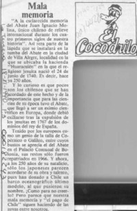 Mala memoria  [artículo].