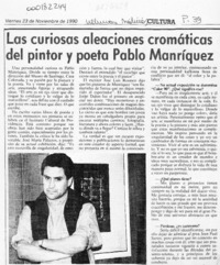 Las curiosas aleaciones cromáticas del pintor y poeta Pablo Manríquez  [artículo].