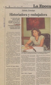 Historiadora y embajadora  [artículo].