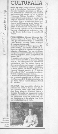 Premio Neruda  [artículo].